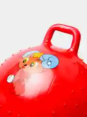Красный мяч-попрыгун с ручкой фитбол 65см