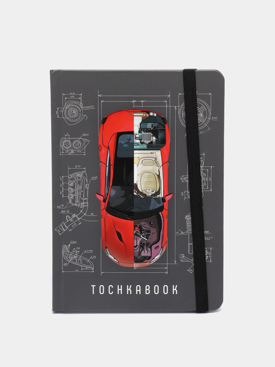Блокнот в точку Tochkabook "Машина в разрезе"
