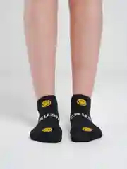 Желтый носки женские короткие низкие с принтом смайл smile yjcrb