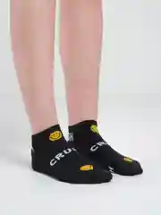 Желтый носки женские короткие низкие с принтом смайл smile yjcrb
