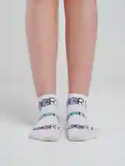 Бирюзовый носки женские короткие низкие с принтом смайл smile yjcrb
