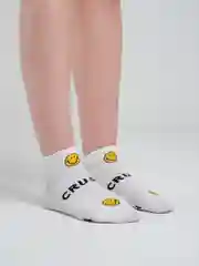Носки женские короткие низкие с принтом смайл smile yjcrb