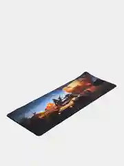 Коричневый коврик для мыши с принтами из игр, 30x80см