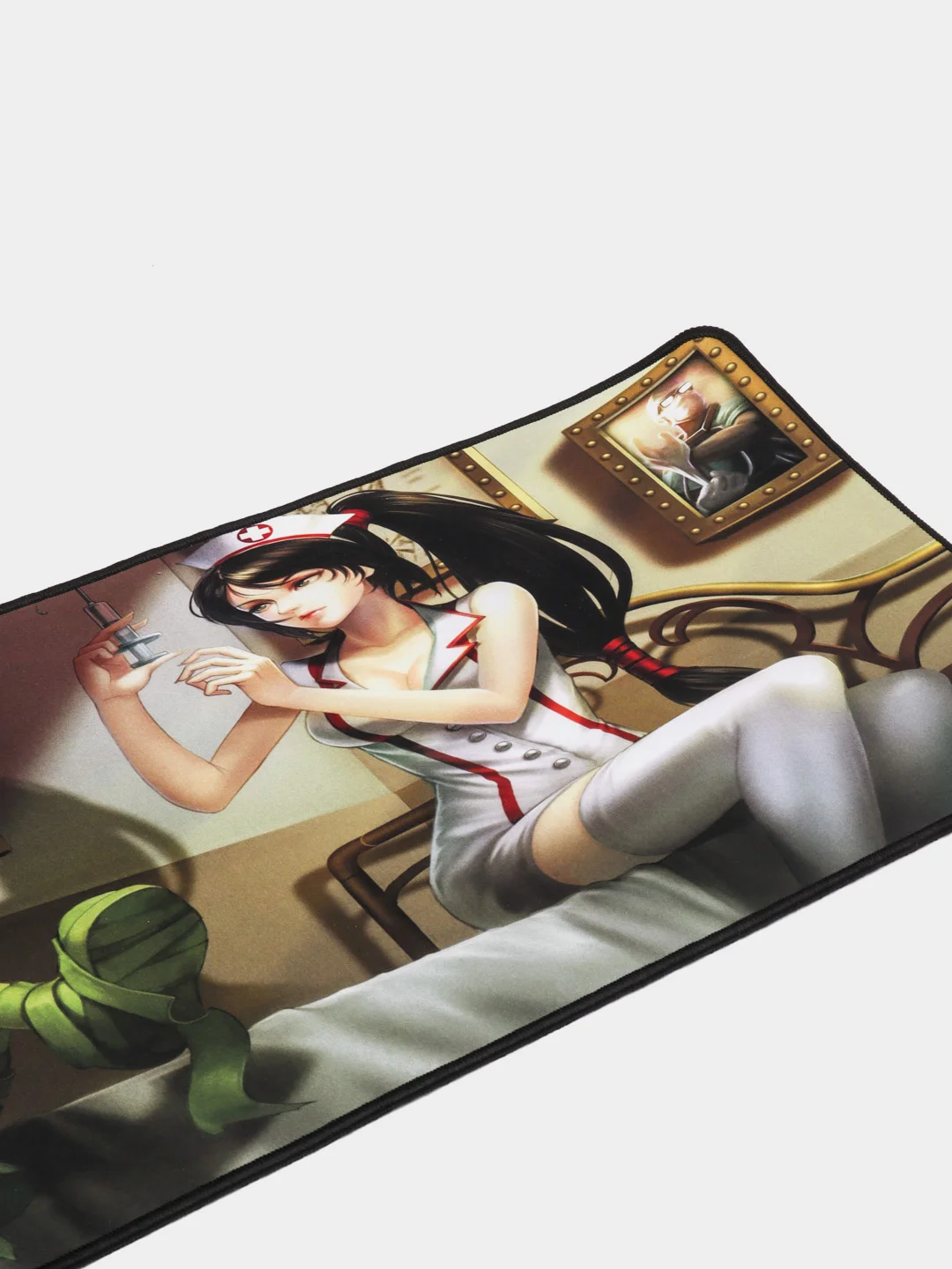 Бежевый меланж коврик для мыши с принтами из игр, 30x80см