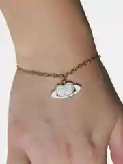 Белый браслет Сердце на орбите