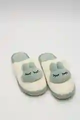 Голубой тапочки домашние женские