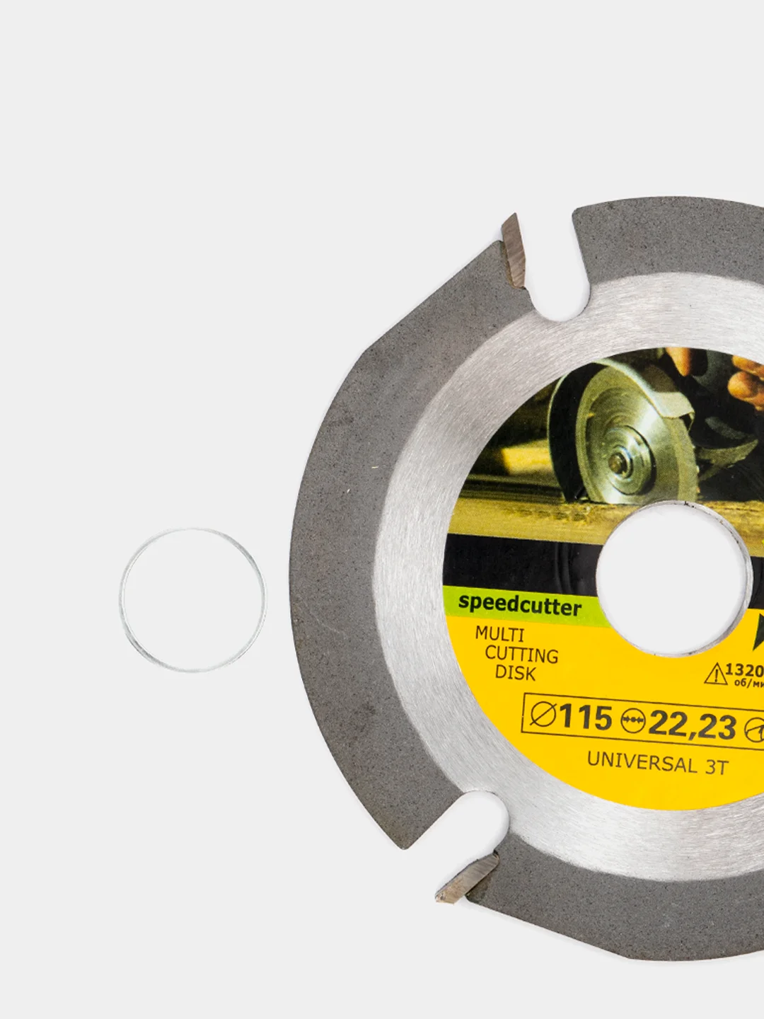 Черный диск по дереву для УШМ GRAFF SPEEDCUTTER, 22,23 мм, 3 зуба, 115 мм, 125 мм