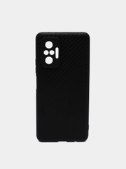 Чехол карбон с защитой камерой XIAOMI REDMI NOTE 10 PRO