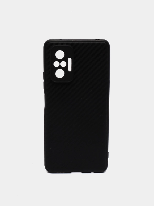 Чехол карбон с защитой камерой XIAOMI REDMI NOTE 10 PRO