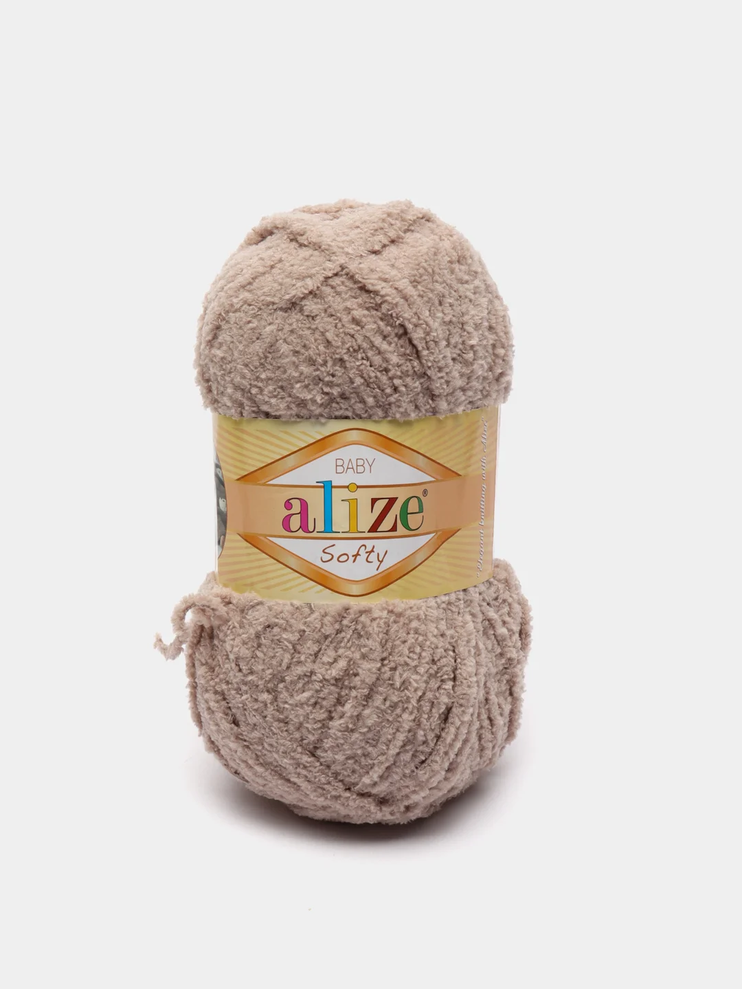 Карамельный пряжа плюшевая Alize Softy, микрополиэстер, 50 г, 115 м