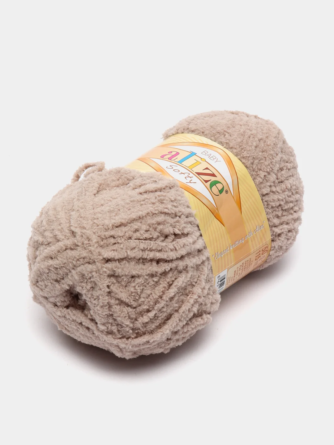 Карамельный пряжа плюшевая Alize Softy, микрополиэстер, 50 г, 115 м