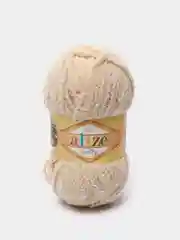 Бежевый пряжа плюшевая Alize Softy, микрополиэстер, 50 г, 115 м