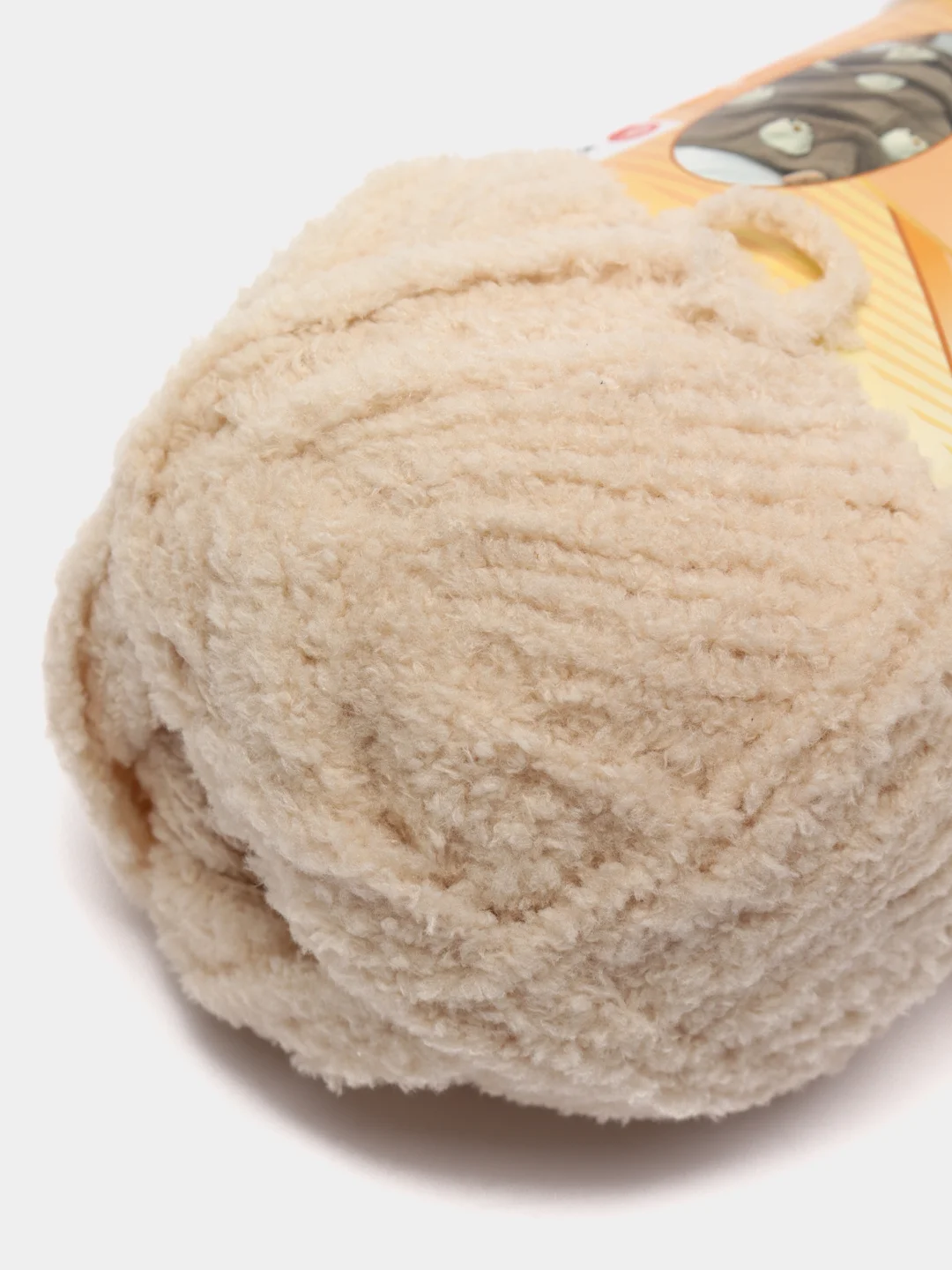 Бежевый пряжа плюшевая Alize Softy, микрополиэстер, 50 г, 115 м