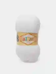 Белый пряжа плюшевая Alize Softy, микрополиэстер, 50 г, 115 м