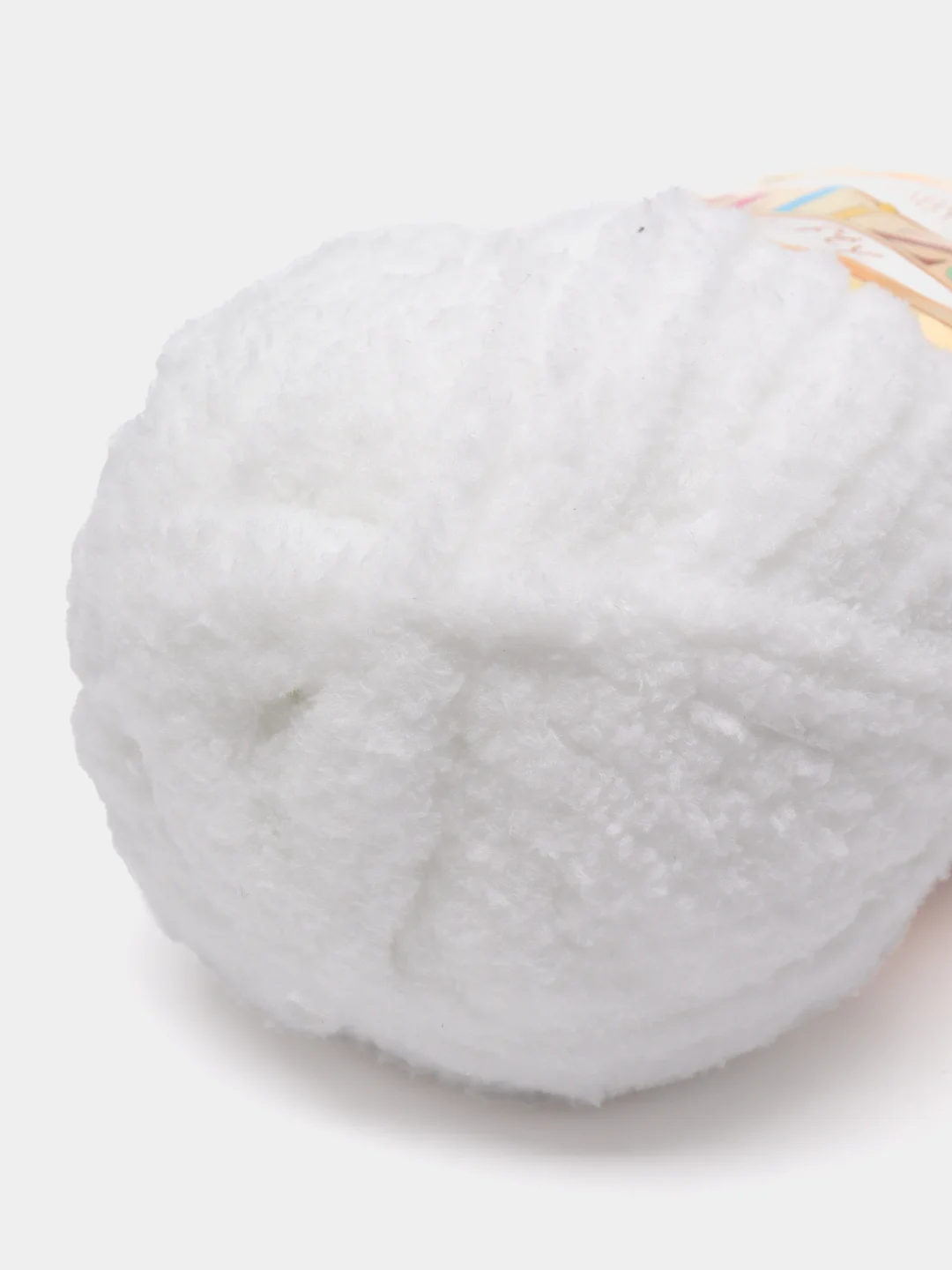 Белый пряжа плюшевая Alize Softy, микрополиэстер, 50 г, 115 м