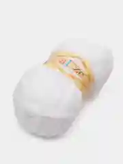 Белый пряжа плюшевая Alize Softy, микрополиэстер, 50 г, 115 м