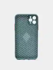 Тёмно-зелёный чехол с защитой камеры на iPhone XS, XR, XSMAX, 11 PRO MAX, 12 PRO, 12 PROMAX