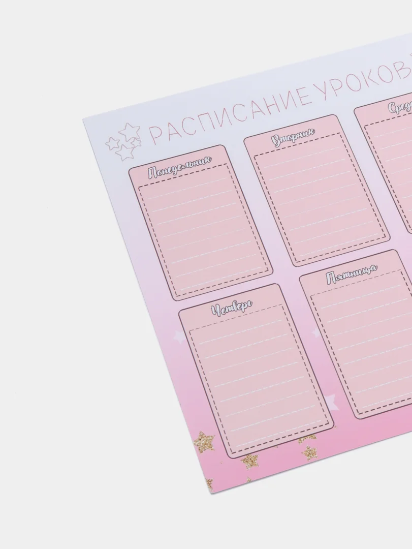 Фуксия расписание уроков, А4