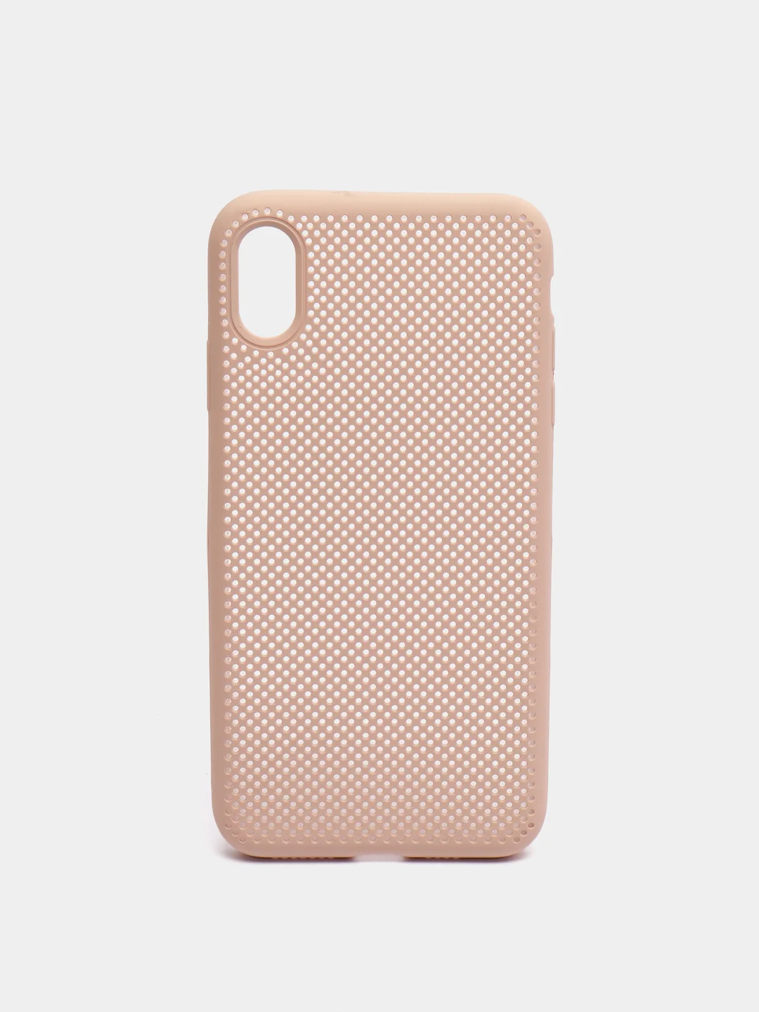 Коралловый меланж чехол iPhone Xs Max пластиковый+силиконовый в сетку