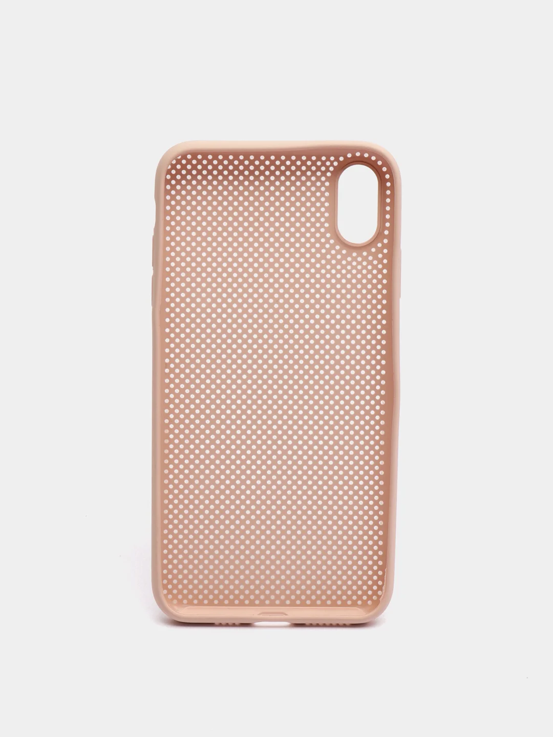 Коралловый меланж чехол iPhone Xs Max пластиковый+силиконовый в сетку