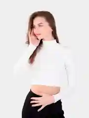 Молочный женский лонгслив укороченный, разных цветов