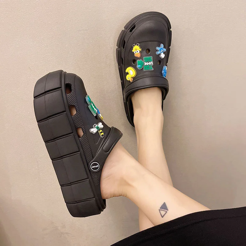 Черный сабо женские на платформе IZI, размеры 36-41