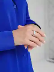 Кольцо из бисера "Сердце"