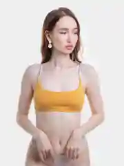 Желтый женский короткий топ, домашний топ