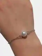 Браслет под серебро Жемчуг