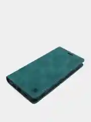 Тёмно-зелёный чехол для iPhone 12 Pro Max с карманом для карт и подставкой