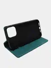Тёмно-зелёный чехол для iPhone 12 Pro Max с карманом для карт и подставкой