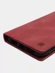Бордовый чехол для iPhone 11 с карманом для карт и подставкой