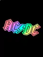 Наклейка AC/DC "Эй-си/ди-си", без фона, на любую поверхность
