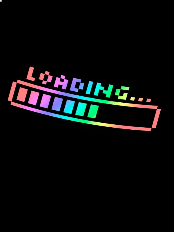 Наклейка голографическая Loading (Загрузка), без фона, для любой поверхности