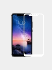 Защитное стекло для Xiaomi Redmi Note 6 Pro , с белой рамкой