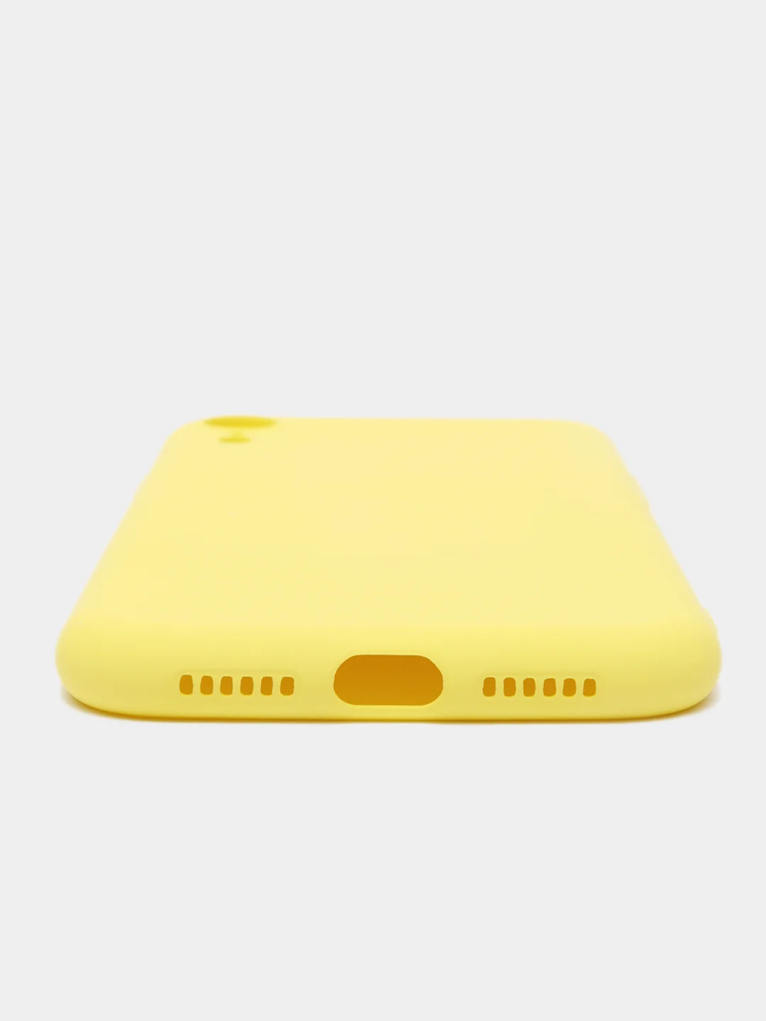 Желтый чехол для iPhone XR, 11 с бархатной подкладкой