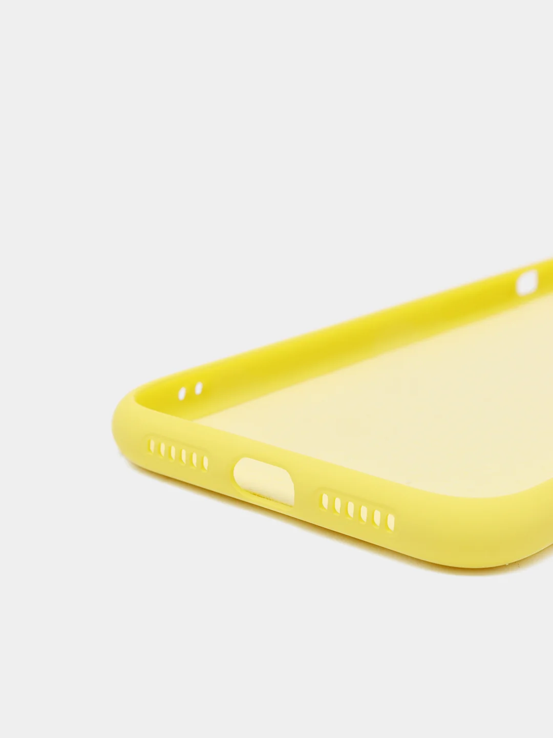 Желтый чехол для iPhone XR, 11 с бархатной подкладкой