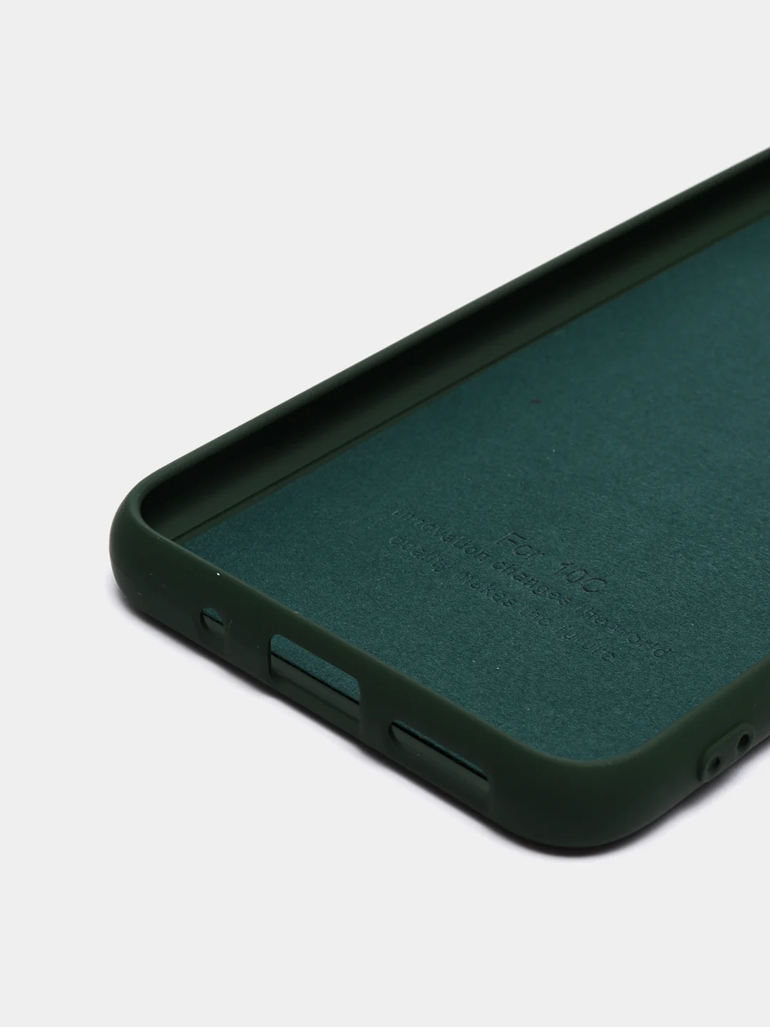 Зеленый чехол с бархатной подкладкой для Xiaomi Redmi 10C, 8 цветов Silicon Cover