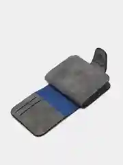 Тёмно-серый женский кошелек Baellery mini из замшевой экокожи, 10 цветов