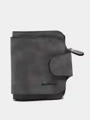 Тёмно-серый женский кошелек Baellery mini из замшевой экокожи, 10 цветов
