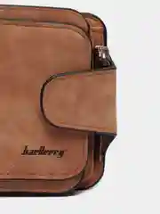 Коричневый женский кошелек Baellery mini из замшевой экокожи, 10 цветов