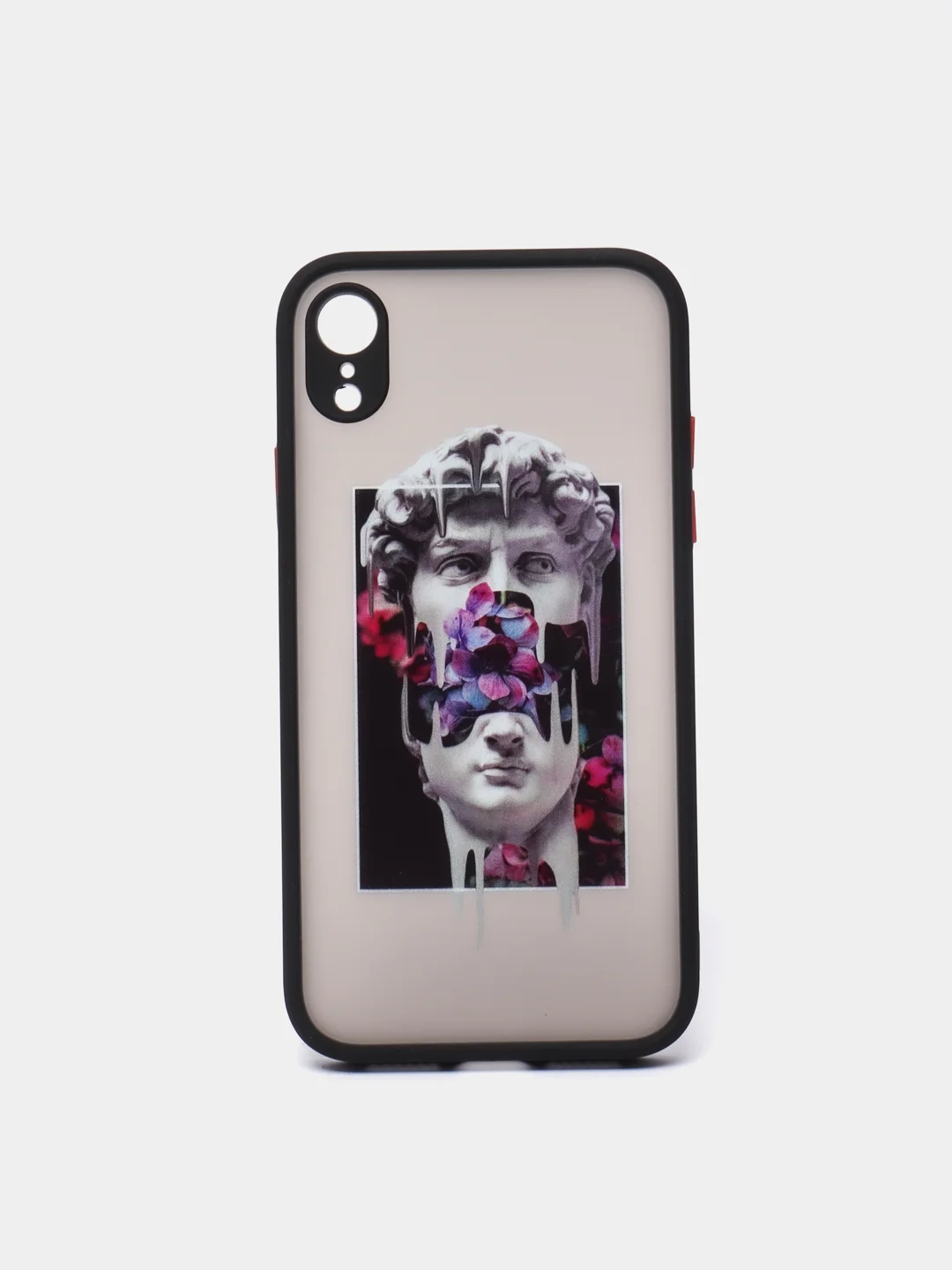 Серый чехол с принтом "Арт" на iPhone 7/ 8 plus/ XR / XS/ 11/ 12 pro/ 13, пластиковый