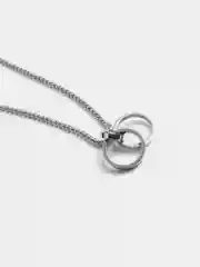 Серый цепочка на шею из титановой стали с кулоном-подвеской