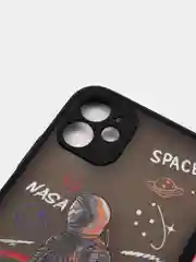 Белый чехол с принтом "NASA" для iPhone 7 / 8 / SE / XR / 11 / 12 / 12 Pro
