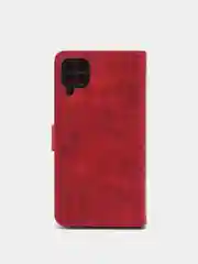 Коричневый кожаный PU чехол книжка Samsung Galaxy A12 / M12 , Самсунг Галакси А12/ М12