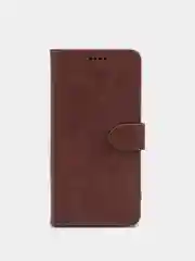 Коричневый кожаный PU чехол книжка Samsung Galaxy A12 / M12 , Самсунг Галакси А12/ М12