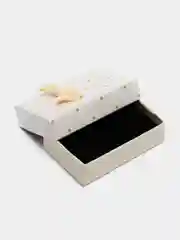 Белый коробочка подарочная под набор, колье, брошь 5 х 8 см, 4 цвета