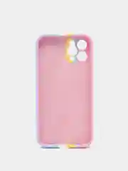 Розовый чехол накладка радужный на телефон Apple iPhone 12 Pro