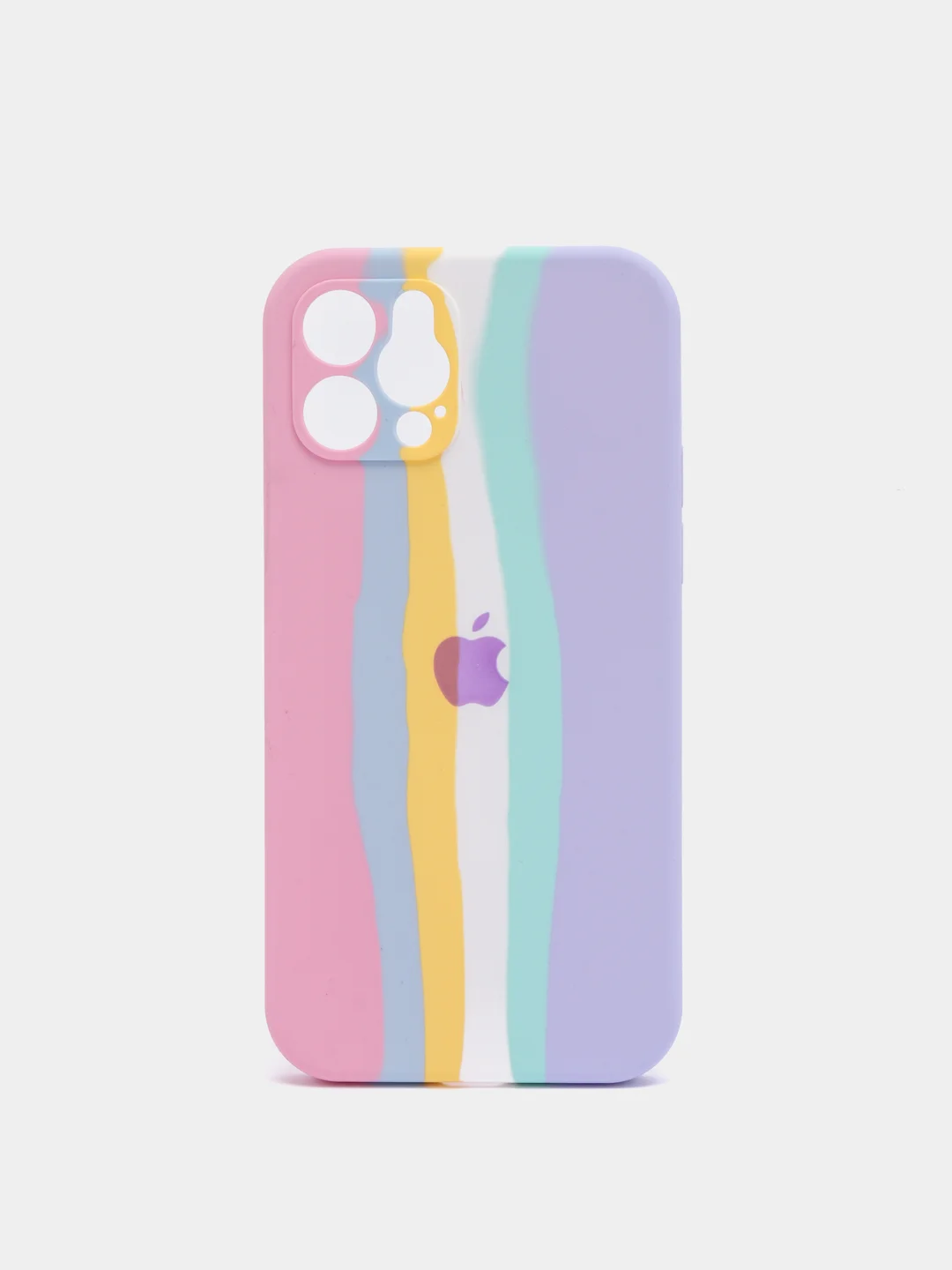 Розовый чехол накладка радужный на телефон Apple iPhone 12 Pro