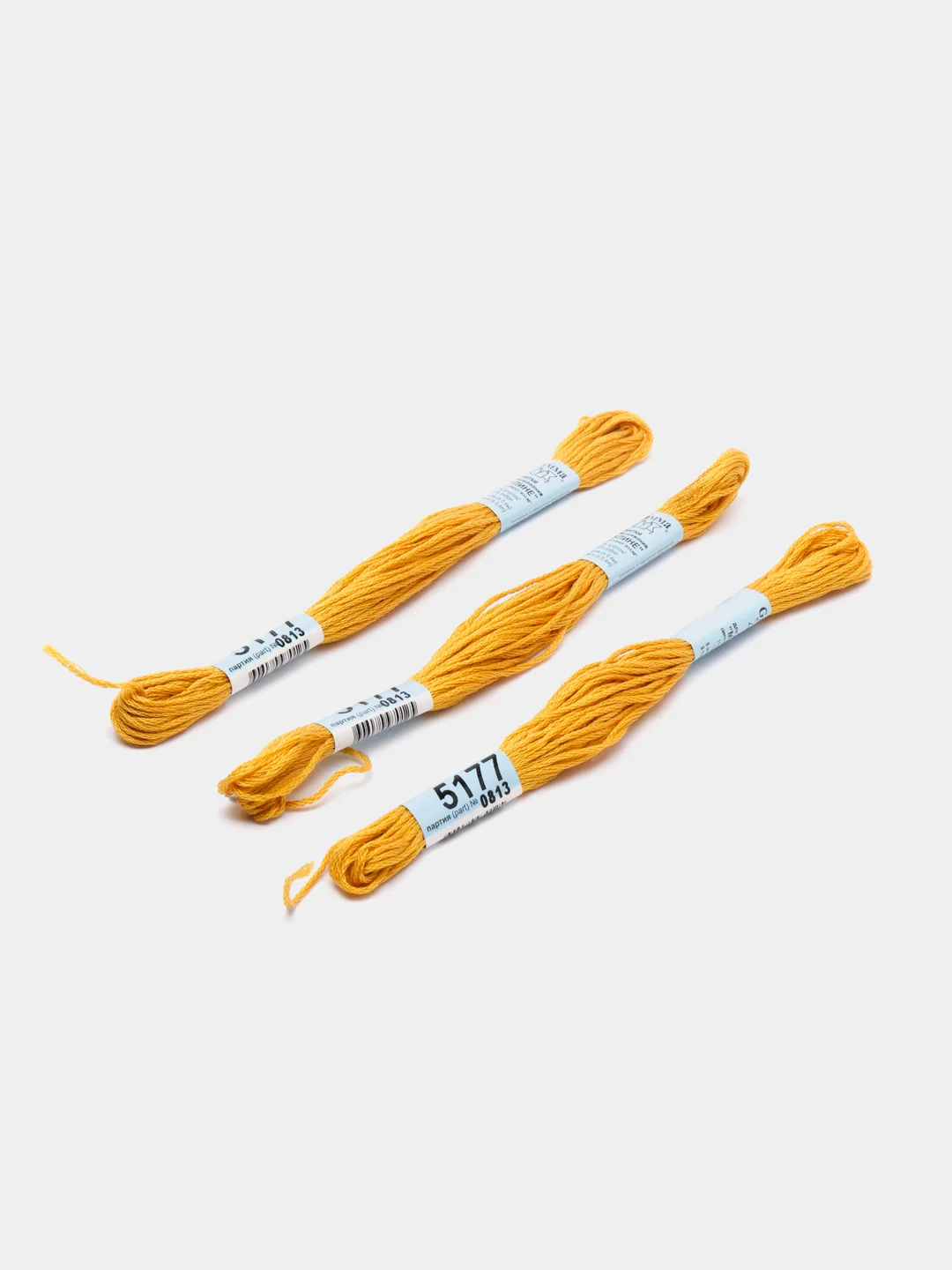 Лазурный мулине, нитки для вышивания Gamma, 100% хлопок, номера цветов 5170 - 5220